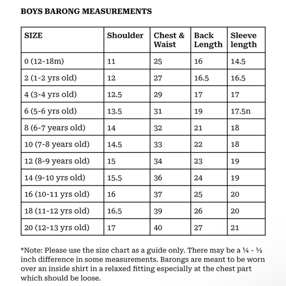 Toddler Barong size 0 - Picture 6 of 6